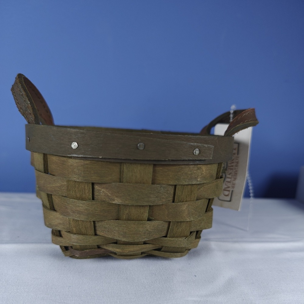 2007 Longaberger 4in American Basket Homestead Handmade with‎ Maple Wood